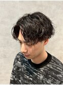 メンズ刈り上げマッシュツイストスパイラルパーマ