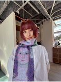 【暖色カラー×ボブ】#ダブルカラー#ケアブリーチ