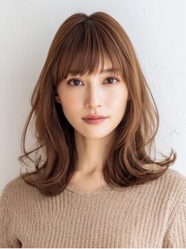 レリーノーブル 西宮北口(RelyNoble) 美肌カラー×ハイライト×ミディアムで上品透明感[西宮北口]