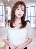 韓国レイヤー顔周りカット透明感カラー髪質改善艶髪シースルー