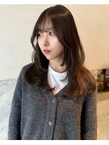 アクシス 栄店(`AXIS)&nbsp;馬渕ミルクティーブロンド/ダークブルー/デジタルパーマ/栄