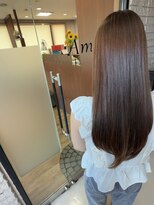 アミリー 成田美郷台店(Amily) 艶髪ストレートロング×アッシュベージュブラウンナチュラル