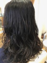 ハール ヘア スタジオ(haar HAIR STUDIO) ふんわりミックス巻き風パーマ☆ウェーブ☆暗めカラー☆カール