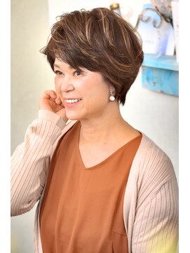 マッチレス(matchless) ＃コントラストハイライトで白髪ぼかし　＃50代before/after