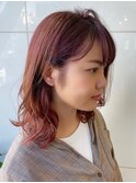 チェリーピンク×バレイヤージュ