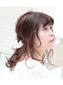 【おでかけヘアアレンジ】　ゆるふわハーフアップ