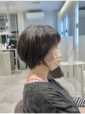 ウェイト低めゆったり丸みショート 群馬太田ショート艶髪