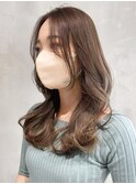 ミルクティーグレージュ_フェミニンロング_ba396571