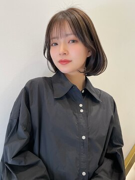 トルネード(TORNADO) 大人ガーリー チョコレート 小顔カット ボブ 薄めバング t519