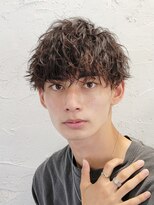 メンズパーマ波巻きスパイラルパーマツイストスパイラルパーマ