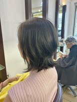 ヘアアーク(HAIR arc) ボブ#外ハネ#くびれ#前下がり#こて巻き#レイヤー#アッシュグレー