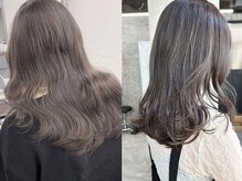 グレージュ＊ブリーチなしダブルカラー
