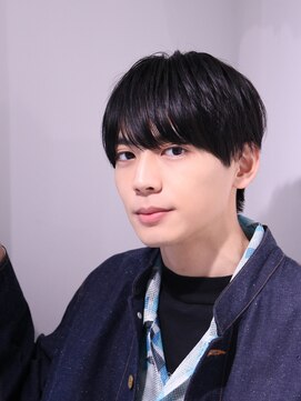 ネイビー(NAVY) 色気抜群のサラツヤヘア メンズマッシュ