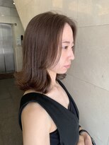 大須賀美容室 けやき通り店&nbsp;伸ばしかけの方にもお勧めの外ハネミディアムスタイル
