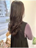 【 ラベンダーベージュ × ロングレイヤー 】