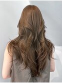 美髪顔周りレイヤー韓国ヘアくびれヘアロング_ba530781