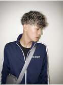 BURGメンズカットアップバングスパイキーショートスキンフェード