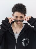 短めかき上げアップバング