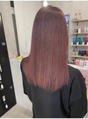 20代30代40代ピンクブラウン髪質改善カラー艶感ストレート