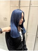 【風香】グレーに色落ち☆鮮やかブルー