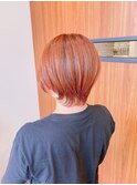 ショート×オレンジブラウン