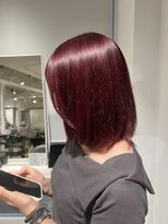 ブロッサム 保谷(Blossom) 透明感抜群ブリーチカラー美肌ワインレッド大人ボブ