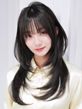 アイティーバイアルバム 松戸店(IT by ALBUM) 顔周りレイヤー前髪カットロングウルフレイヤー_F30778