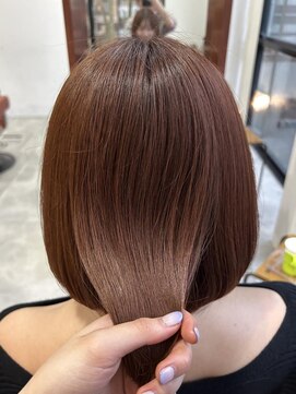 ナップヘアー NAP hair ピンクブラウンカラー