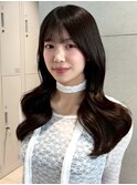 韓国ヘア/顔周りカット/コテ巻き/レイヤーカット/ブラウン/渋谷