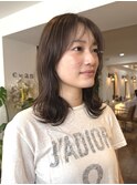 【cyan】暗めアッシュベージュとレイヤースタイル