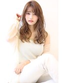 【ミルクベージュ小顔ブランジュグラマラスくすみブルー】