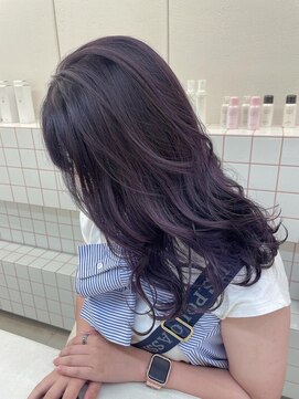 リル(re'll) 《花屋併設》ハイライトラベンダー寒色系カラー波巻き◎20代30代