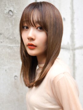 ラフィス ヘアー コパン 小倉店(La fith hair copain) 【La fith】ブラウンベージュ×内巻きストレート