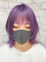 アゴストヘア コシガヤ Agosto hair KOSIGAYA 派手髪×パープル系デザイン