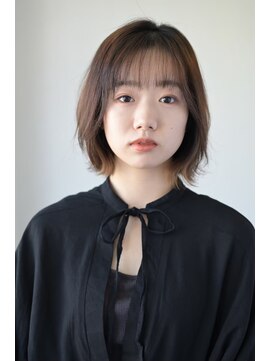 ソイクフ 高田馬場店(SOY-KUFU) 大人可愛いイメチェン似合わせカットフルバングレッドブラウン