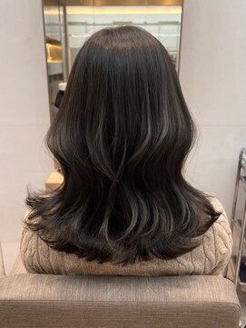 ノク(nok) ブリーチなし透明感シルバーアッシュグレージュカラー