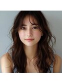 華やかモデルさん人毛100%編み込みエクステのロング