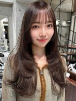 サイン 渋谷(SIGN) 韓国ヘアーハッシュカットレイヤーカットグレージュブリーチ無し