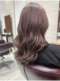 ブリーチなし艶感アッシュグレージュ