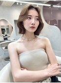 韓国風イメチェン美髪ワイドバング外ハネボブ大宮髪質改善