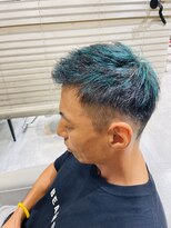 イメージア 町田店(IMAGE A)&nbsp;刈上げショートグリーンハイライト＠20代30代40代50代