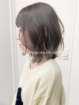 パークレーン アイス イヴェン(park lane ICI yeven) ブリーチなしカラーグレージュ20代30代40代ダブルカラーレイヤー