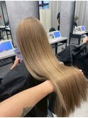 透け感アッシュベージュ