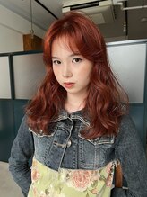 オン(ON) 【ON】オレンジブラウン × ウェーブヘア