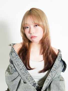 ルフュージュ バイ プロデュース 相模大野店(Refuge by Produce) シースルーバング/ロングレイヤースタイル