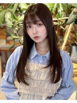 ルエ(rue) 【レイヤースタイル】ロング顔まわりレイヤー　★薄め前髪