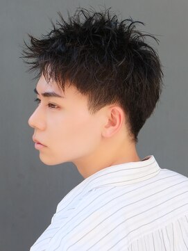 エルマーク 堺東(L-MARK) スパイキーショート/アップバング/ツーブロック/メンズ/眉毛