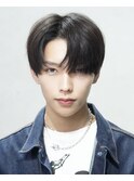 シースルーマッシュダウンパーマセンターパート韓国ヘア