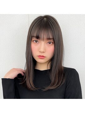 モンド ヘアクリエーション 下荒田店(monde hair creation) 【monde】内巻きストレート×シースルーバング×髪質改善