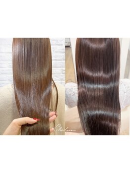 脱 縮毛矯正！トリートメント100%で癖毛が伸びるケラチンブローアウト￥12320詳しくは口コミご覧下さい！